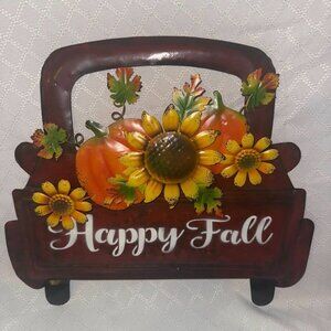 Vintage "Happy Fall" Autumn Hanging Door Decoration